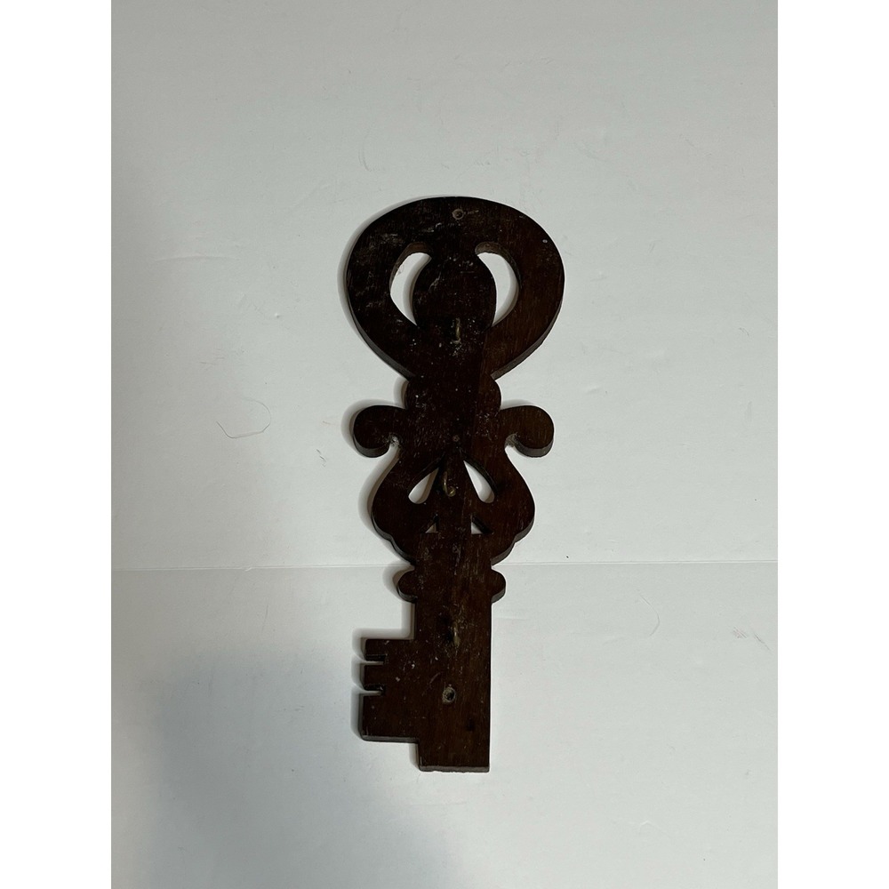 Vintage Stylehouse Wooden Key Shaped Key Holder Rack With Hooks